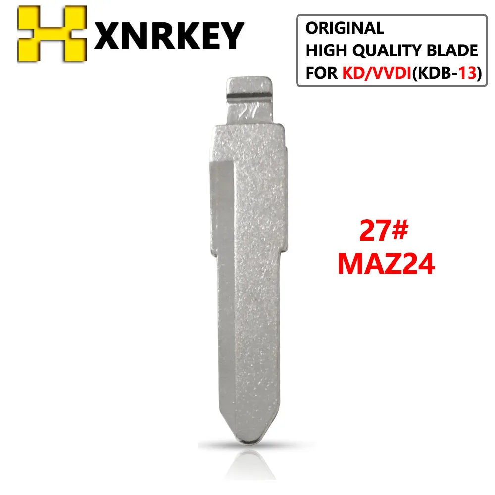 

XNRKEY Replacement Remotes Flip uncut key Blade 27# Maz24 For Mazda M3 M6 M5