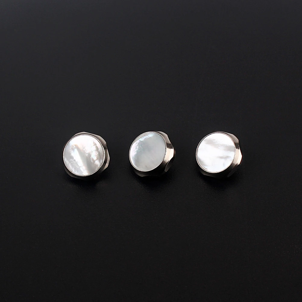 

3pcs Saxophone Finger Buttons Replacement Parts Repair Accessory Decor For Trumpet White Durable High Grade Material