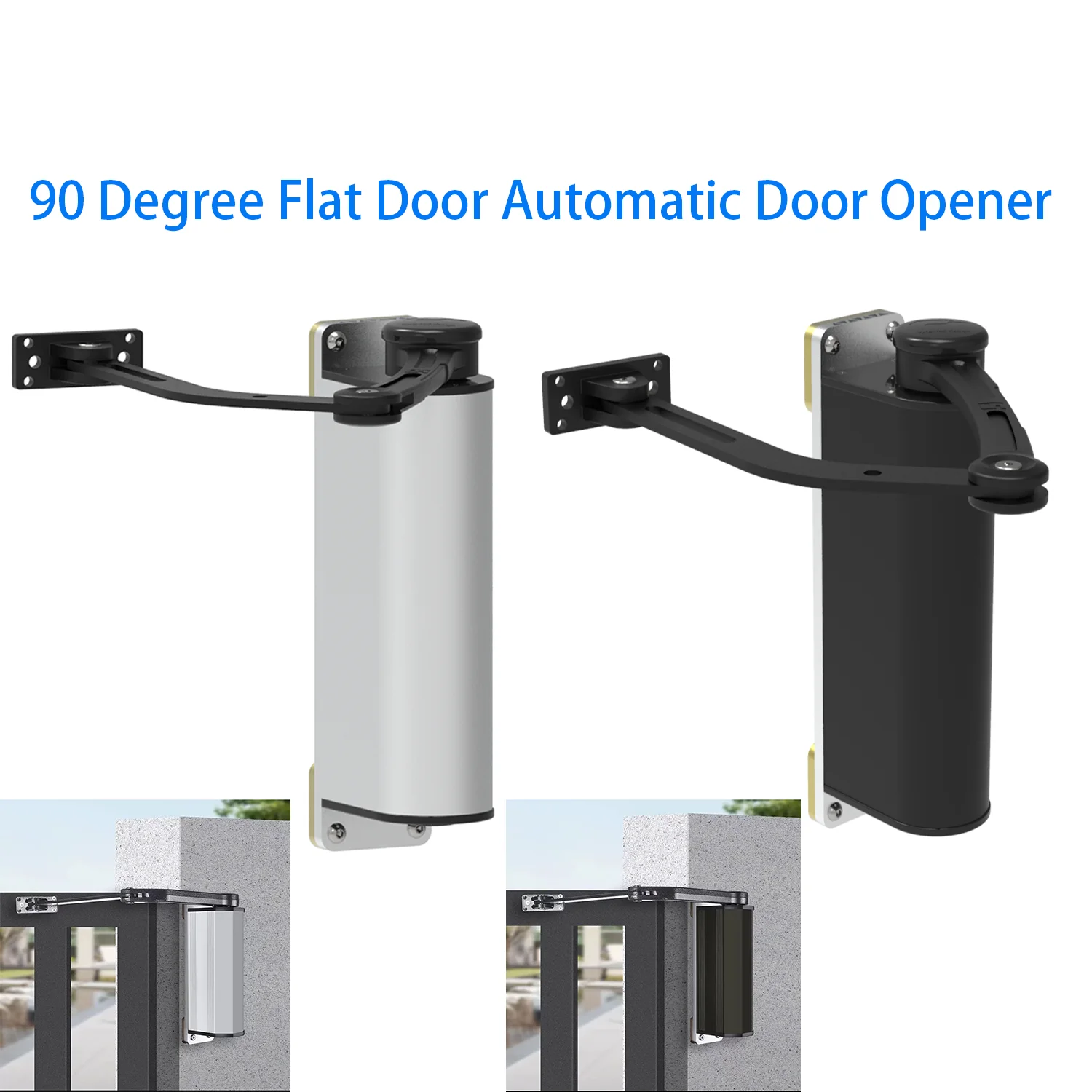CZ02 90 Degree Flat Door Automatic Door Opener Outdoor Side-mounted Electric Automatic Gate Opener Door Control AC100-240V