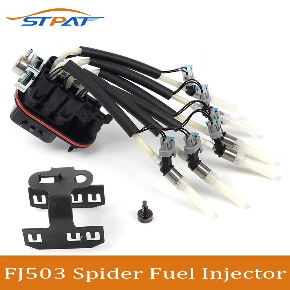 STPAT Spider Fuel Injector with Bracket FJ503 FJ10565 19210688 217-3028  For 96-05 Chevy Chevrolet GMC GM V6 4.3L Gas