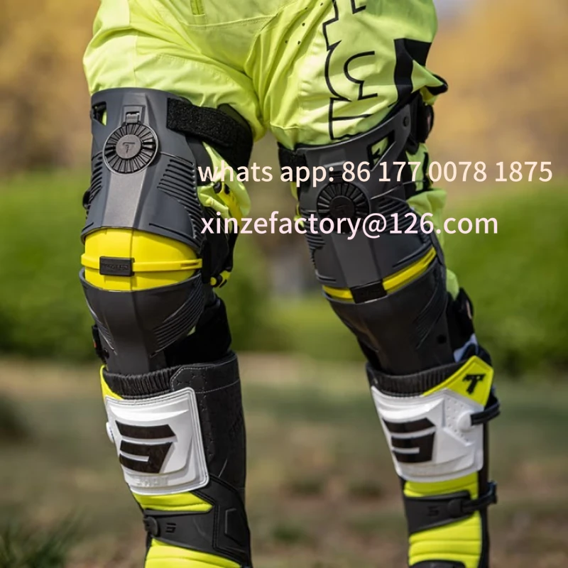Customizable Motorcycle Protective Kneepad Mechanical Leg Exoskeleton Knee Guard Off-Road Armor Motocross Equipment