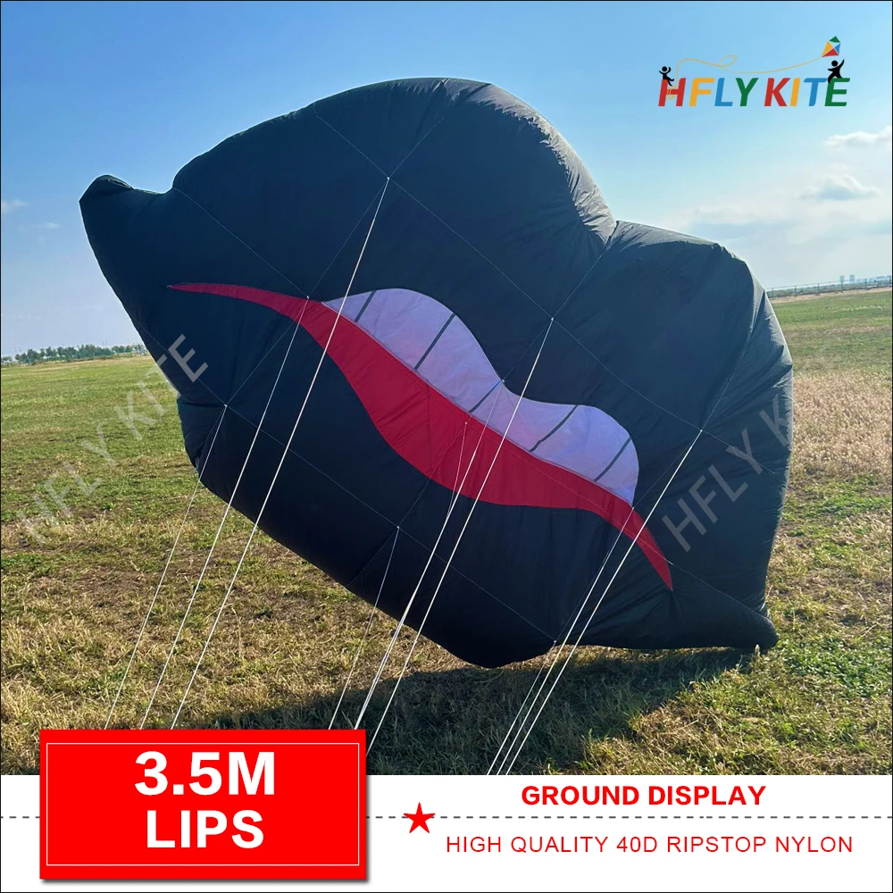 3.5m lips ground display kites 40d ripstop nylon inflatable