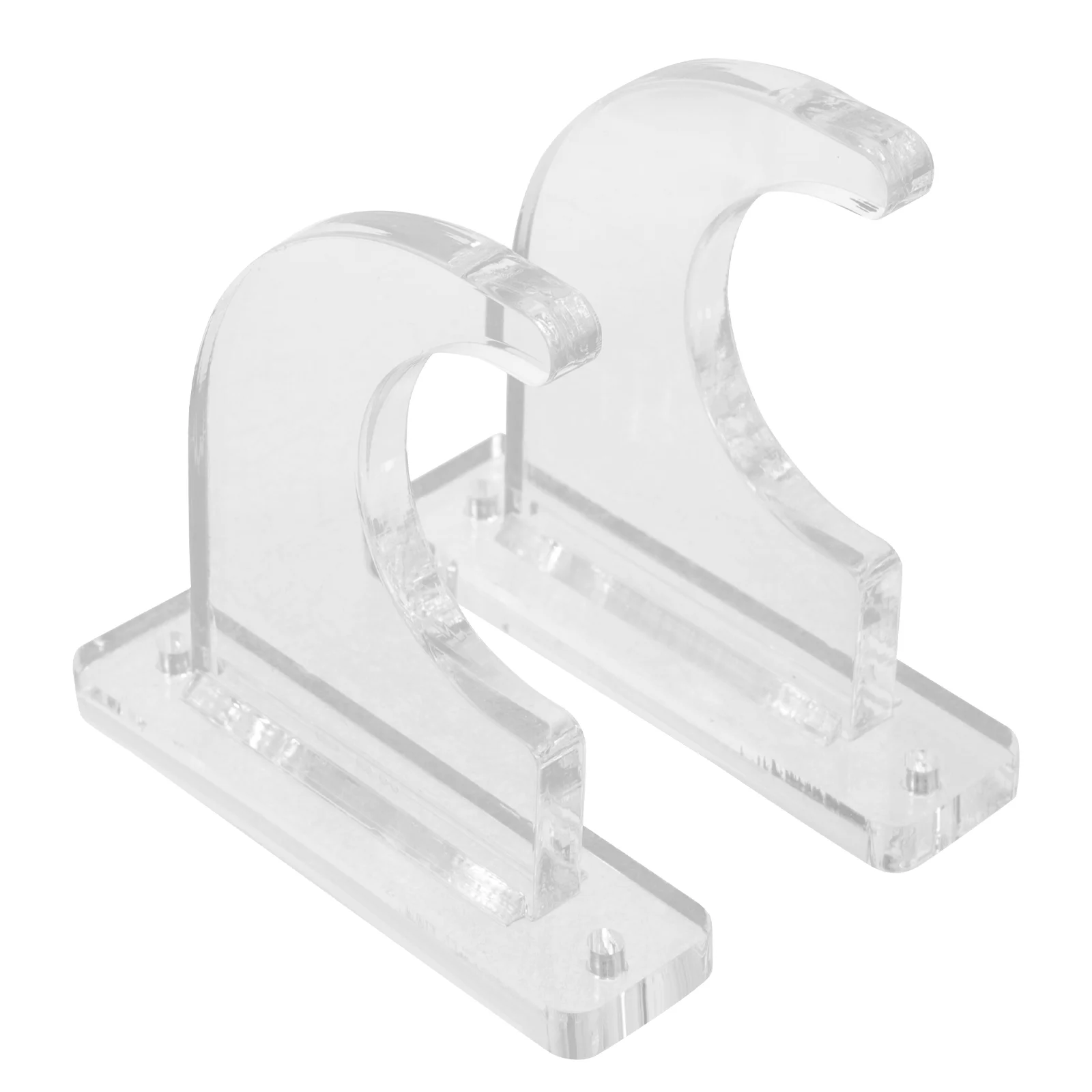 2 Pcs Hook Flute Stand Multifunctional Guitar Skateboard Wall Mount 2pcs (Transparent 1 Pair) Sword Holder Display