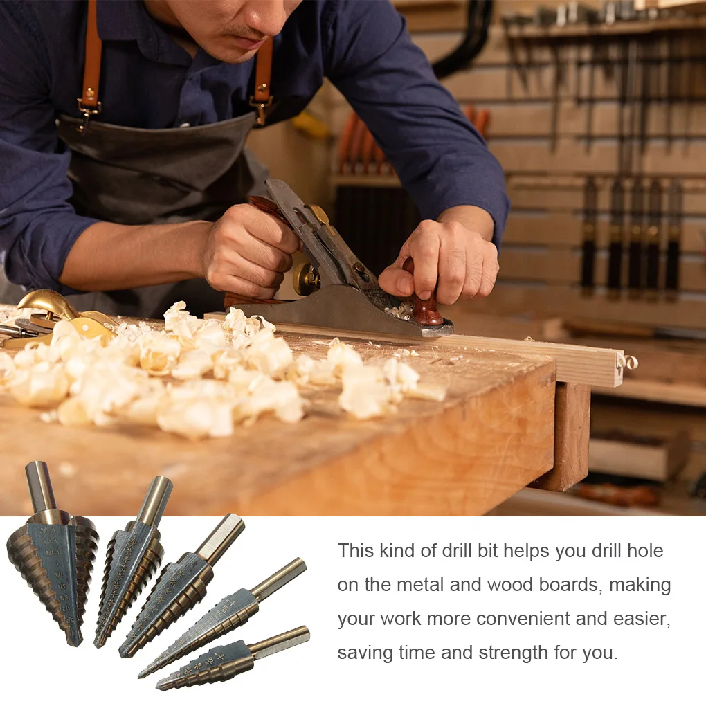 Ensemble de forets étagés HSS pour le calcul du métal, accessoires d'outils électriques de travail, asile ALT, trous multiples, taille 50, 5 pièces