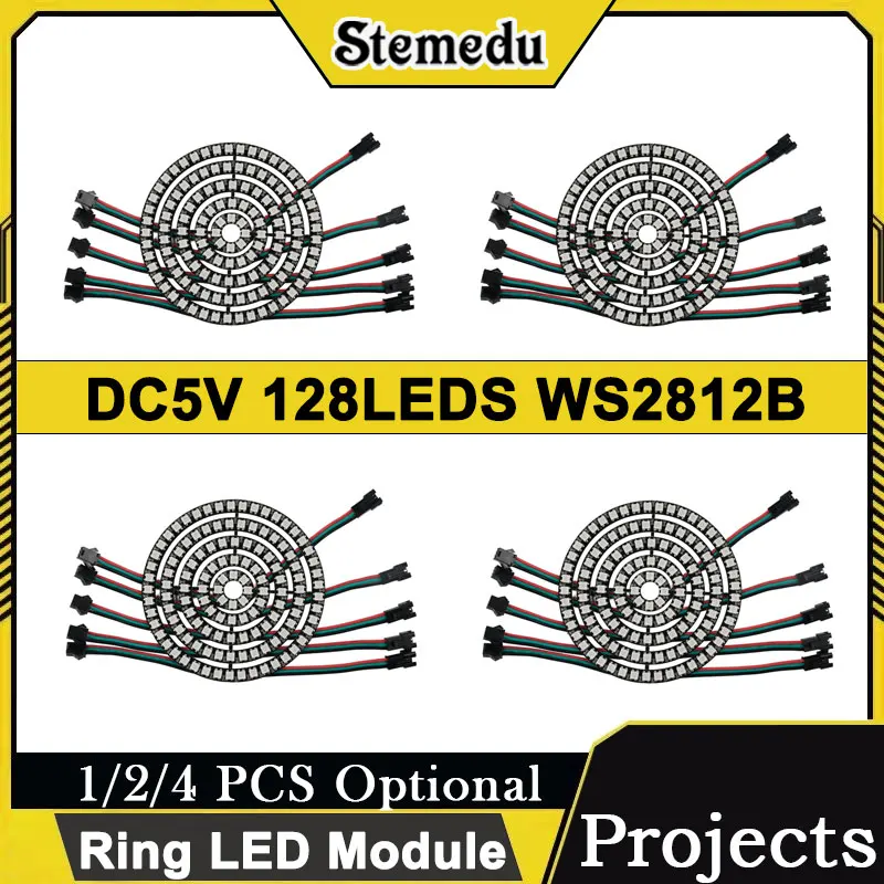 dc5v-ws2812b-128led-modulo-anello-programmabile-indirizzabile-rgb-led-cerchio-per-arduino-raspberry-pi-fai-da-te