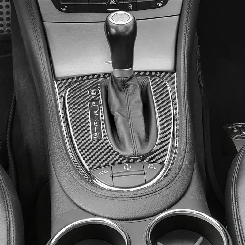 

AW-для Benz CLS Class C219 2004-2009 углеродное волокно, центральная панель управления переключением передач, отделка внутренних аксессуаров, левый руль