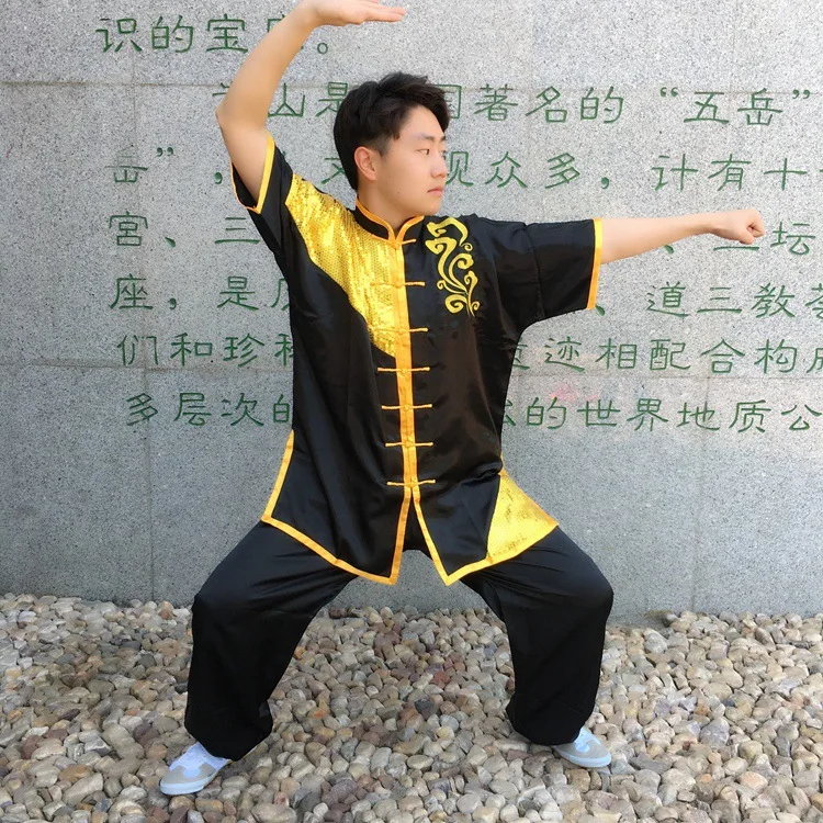 Adult and Child Wushu Clothing Sets Martial Arts Tai Chi Shirt+Pants Fighting Training Suit Taiji Kung Fu Uniform Taekwondo