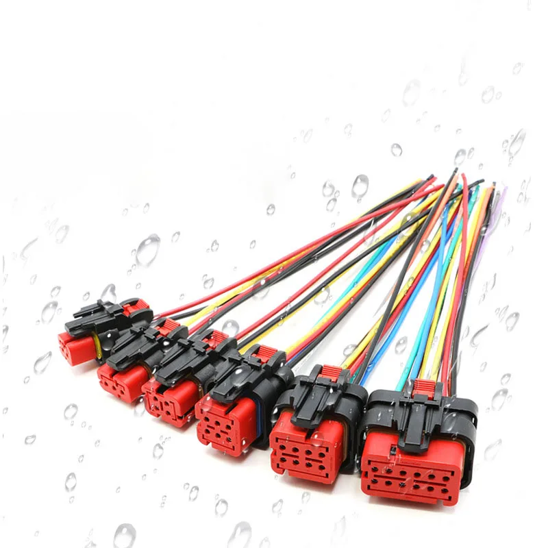 5PCS 2 3 4 6 8 12 Pin Auto Injector Sensor Connector Wiring Harness Excavator Fuel Waterproof Plug 776433-1 776429-1