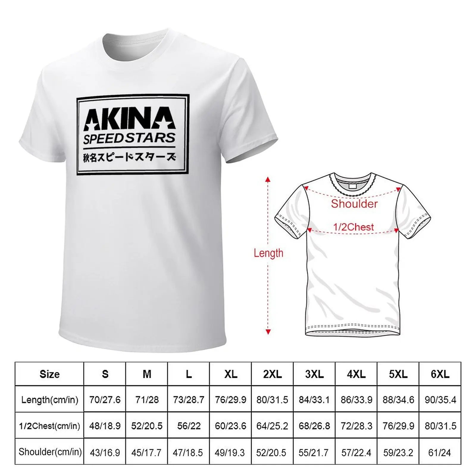 Akina Speed Stars T-shirt heavyweights tees vintage anime clothes tshirts for men