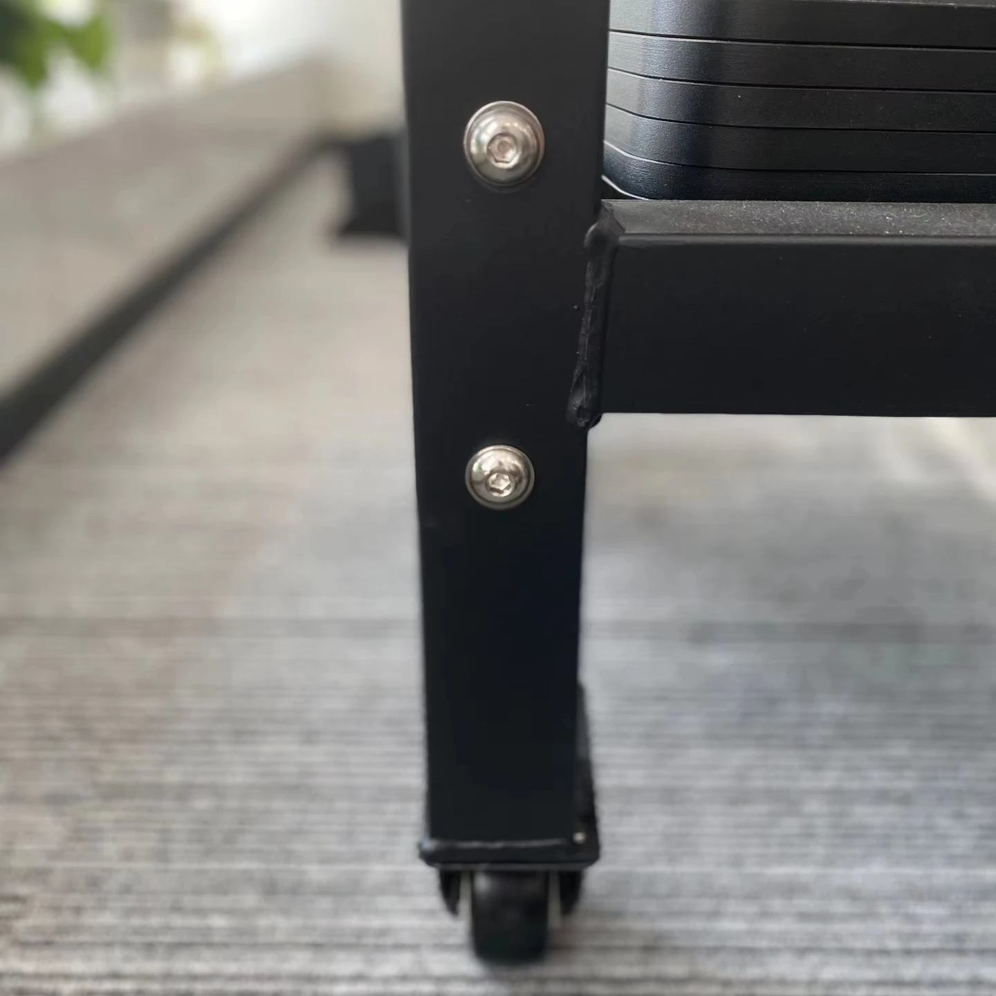 Dumbbell Rack With Large Capacity and Pulleys, Removable Gym Storage Rack Equipment Accessories