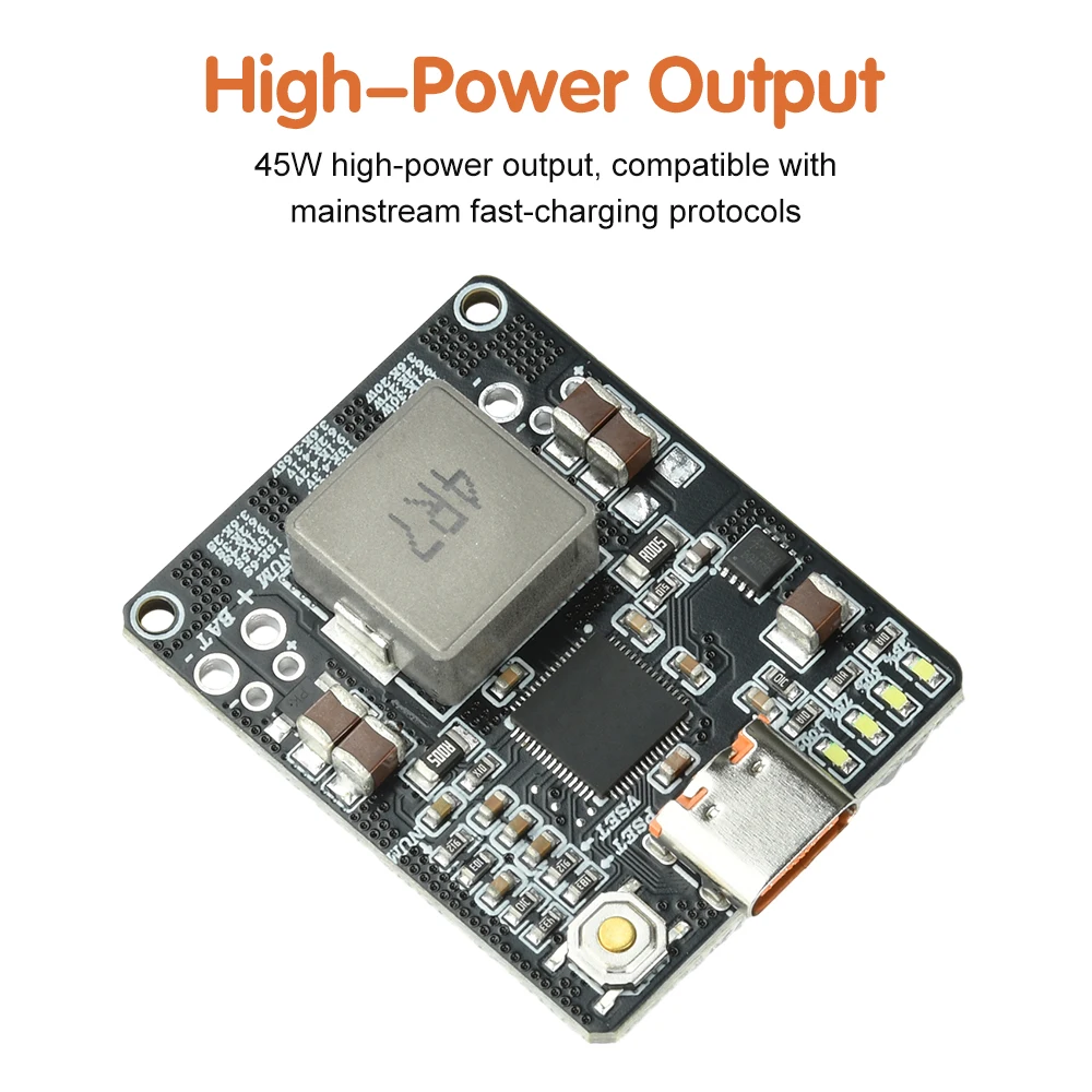 IP2369 45W 2S~6S Lithium Battery Charger/Discharger Module Type-C PD 45W Fast Charging 3S 4S 5S Li-ion/LiFePO4 Batteries BMS