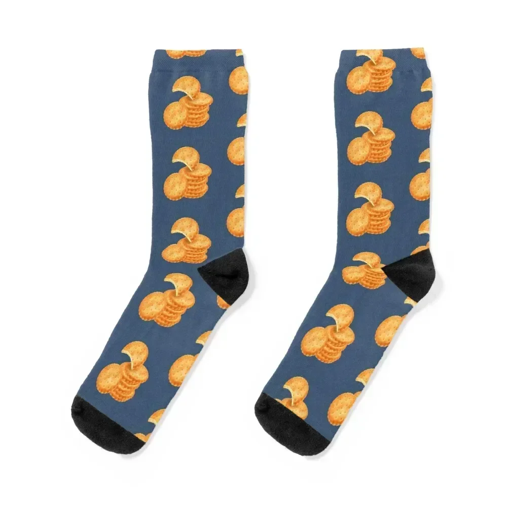 Stack of Round Crackers Socks kawaii japanese fashion men cotton high quality Socks Male Women's