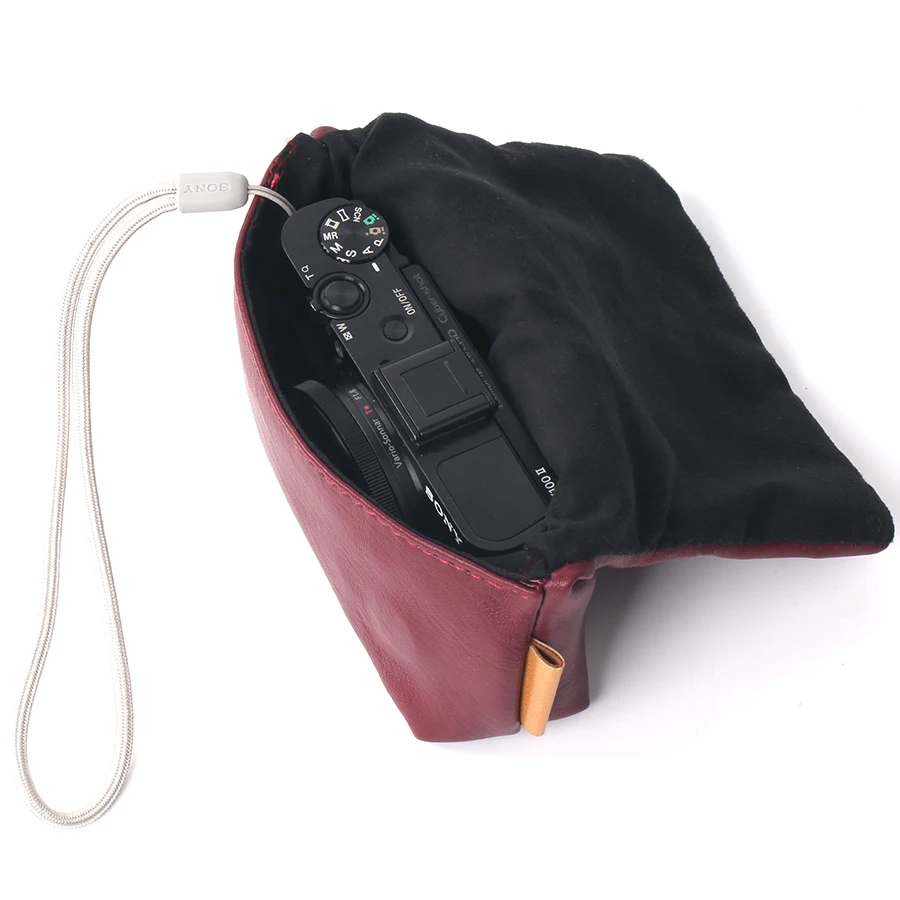 PU Leather Soft Case Pouch Camera Bag For SONY ZV-1 ZV1 RX100 VII VI V IV II Ricoh GR III IIIx IV GR3 GR3x GR4 Canon G9x G7x