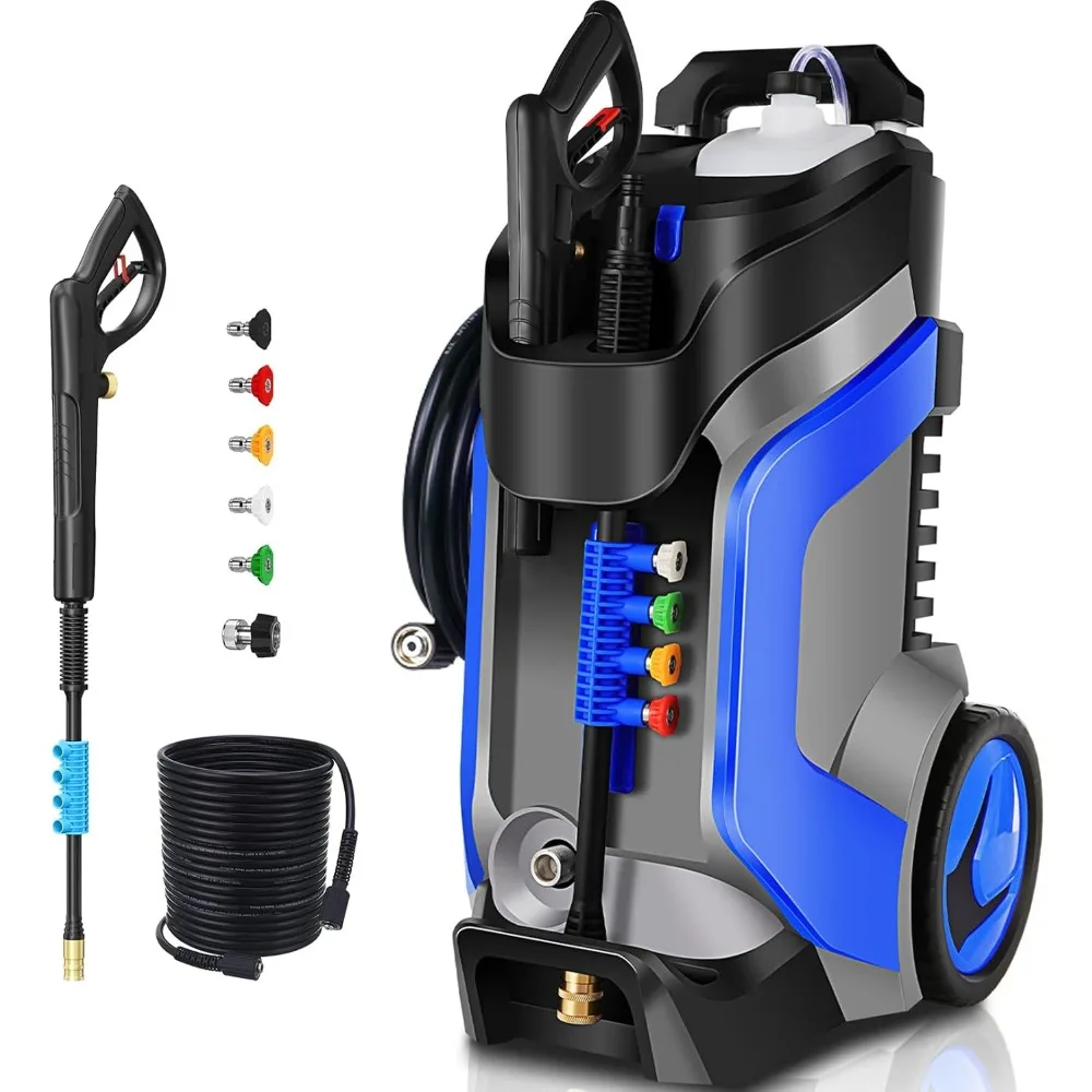 غسالة الضغط الكهربائية 5000PSI 4.0GPM غسالات الطاقة مع خرطوم ضغط M22-14mm 33FT، رشاشات الضغط العالي مع 1/4 QC #1