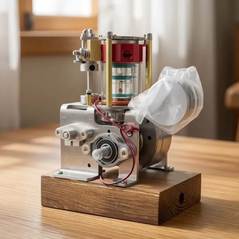 Mini 4 Stroke Alcohol Internal Combustion Engine Model Science Physics Experiment Educational Mechanical Toy For Students