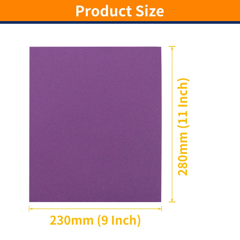 50PCS 9 x 11 Inch Wet Dry Sanding Sheets,Silicon Carbide Abrasive Sand Paper for Wood Furniture,Automotive,Metal,60-2000 Grit