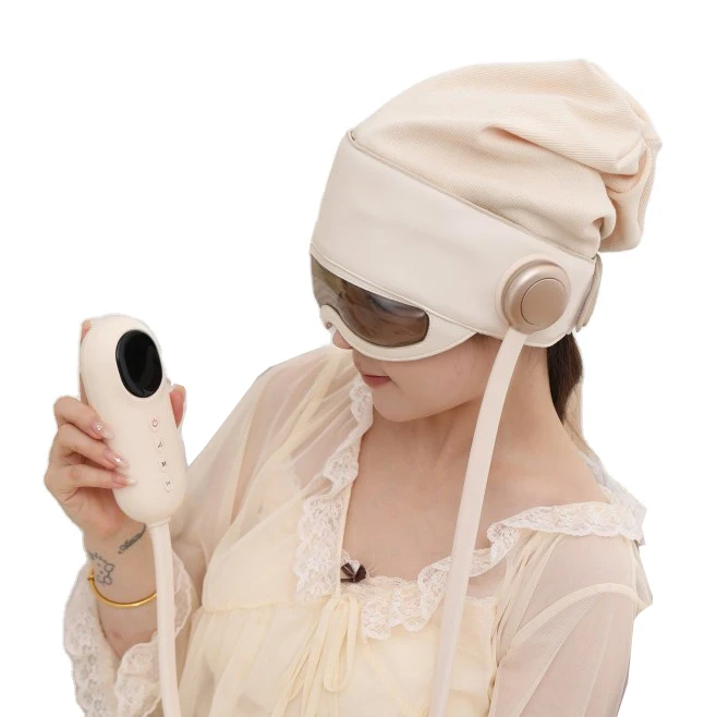 

Factory Custom Warm Compress Bluetooth Electric Head Air Massage Health Care Full Head and Eye Massager