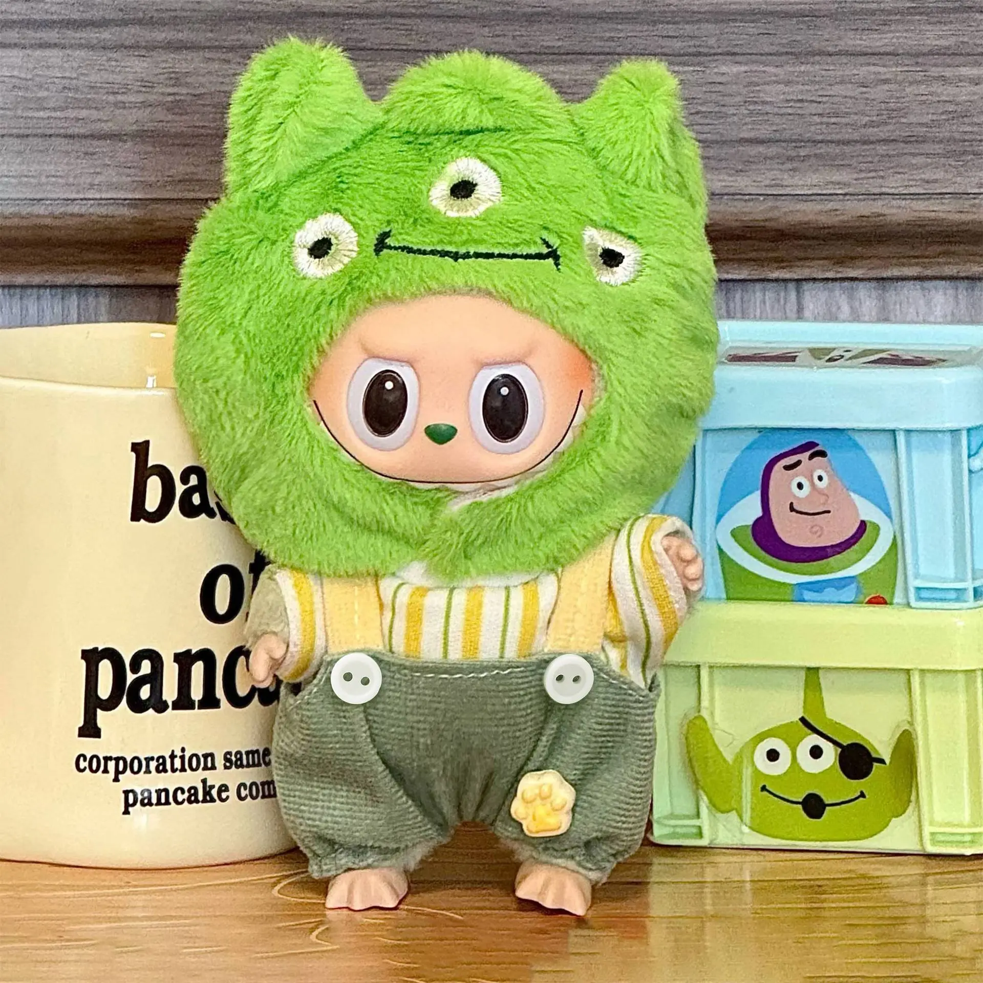 라부부 세 눈 인형 옷 17cm 앉아있는 파티 라부부 1세대 및 2세대 공용 옷 귀여운 피규어