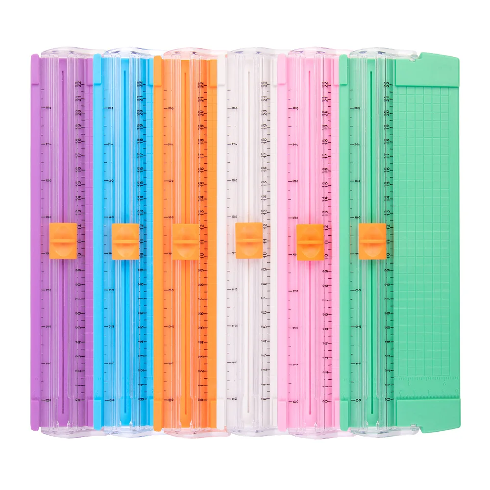 

1pc Portable paper cutter with extension ruler, suitable for schools, homes and offices