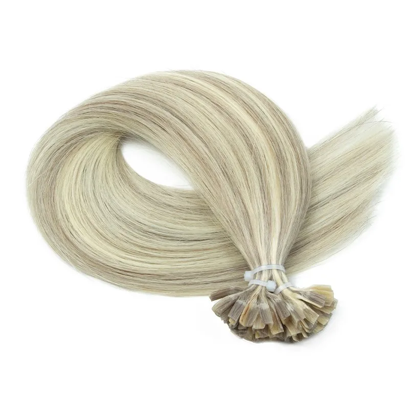 K Tip Hair Extensions Hot Fusion Haarverlenging Echt menselijk haar 1 cm Italië Keratine Lijm Machine Remy 12-24 inch 30 40 50 G/pak
