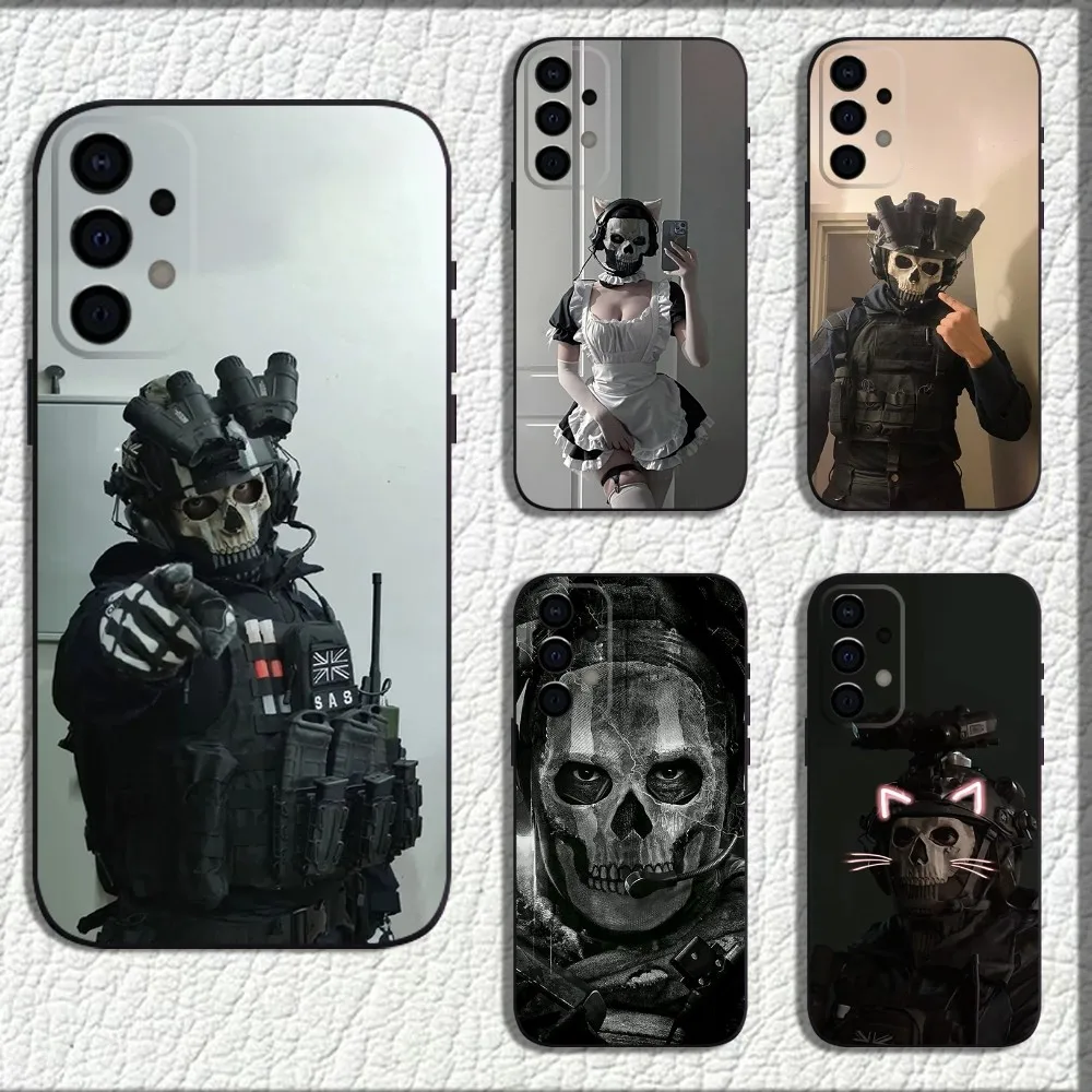 C-COD Call Of D-Duty Ghost Phone Case For Samsung Galaxy A13,A21s,A22,A31,A32,A52,A53,A71,A80,A91 Soft Black Shell