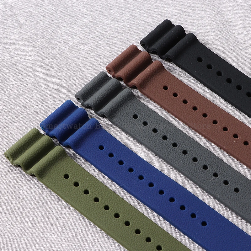 22mm Rubber Watch Strap for Seiko SKX007 SKX009 for Huawei GT4/3 Wrist Band Universal Watch Band Men Replacement Watch Bracelet