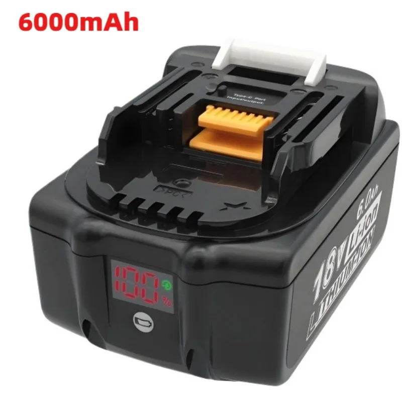 18V 5000mAh 6000mAh Replacement Lithium Battery for Makita BL1840 BL1830B BL1850B BL1850 BL1860 BL1815 Replaceable Battery