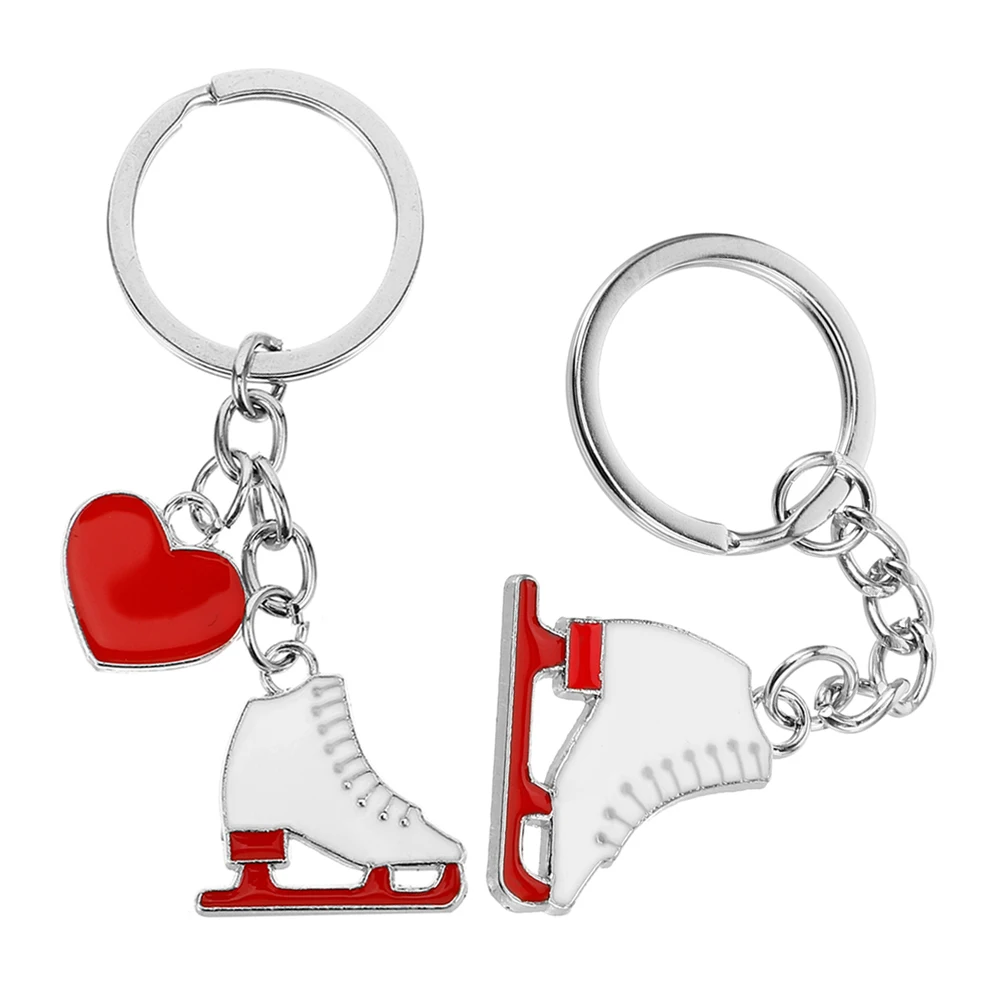 

2Pcs Ice Skates Keychains Zinc Alloy Pendants Skate Shoe Charms Gifts Hanging Ornaments Durable Accessories For Boys Girls Team