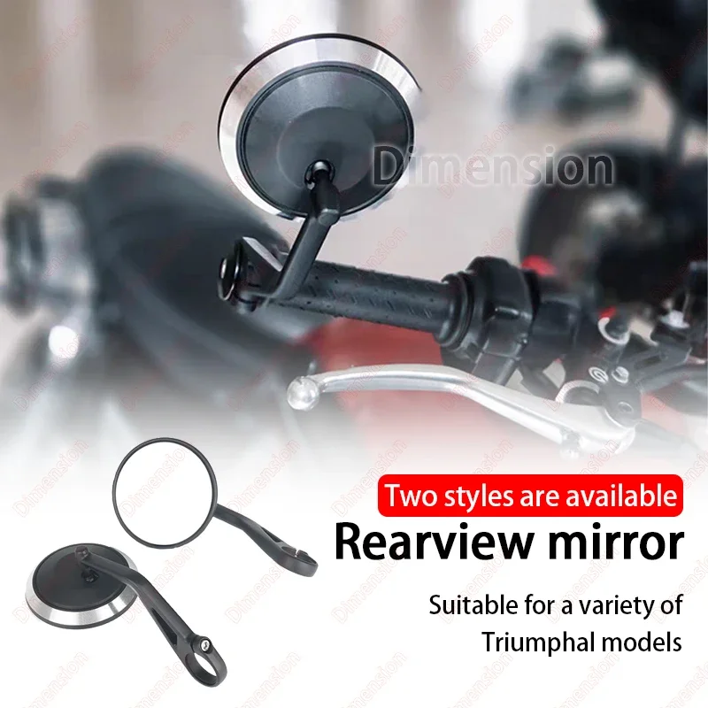 

New Motorcycle Handlebar Rearview Side Mirrors Bar End Mirror Kit For Street Triple S 765 765RS 765R Bobber T120 Daytona 660 675