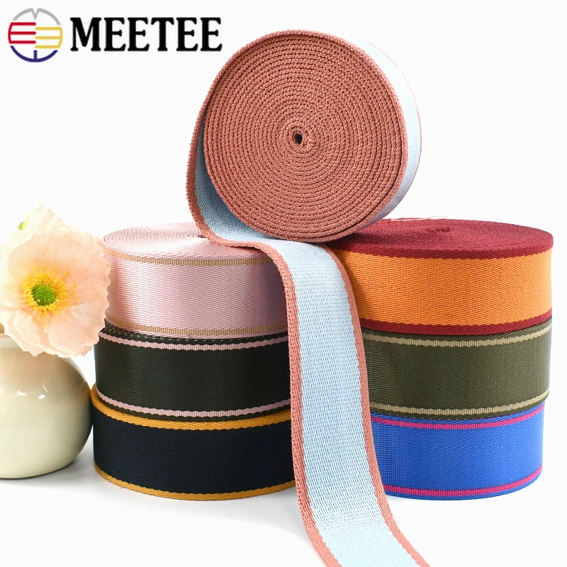 

5Meters 38mm Nylon Webbing Strap Decorative Braid Ribbon Shoulder Bag Straps Belt Sling Luggage Garment Band Sewing Accessories