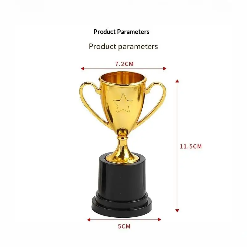 2 Stück Mini-Plastiktrophäen Kleine Auszeichnungen für Sportveranstaltungen in der Grundschule – Detail 1