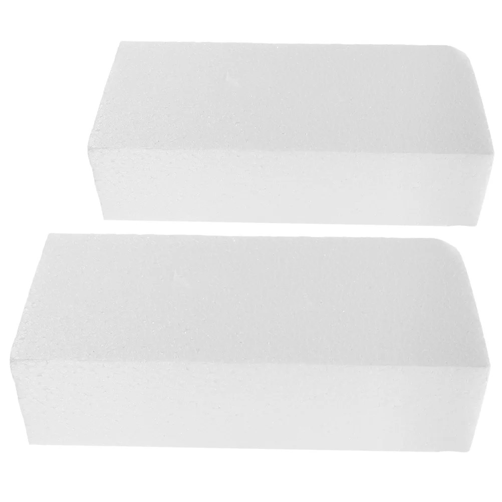 

2 Pcs Rectangular Foam Block DIY Foams Blocks Graffiti for Crafts Cubes Square Arrangements Sculpting White Manual Projects