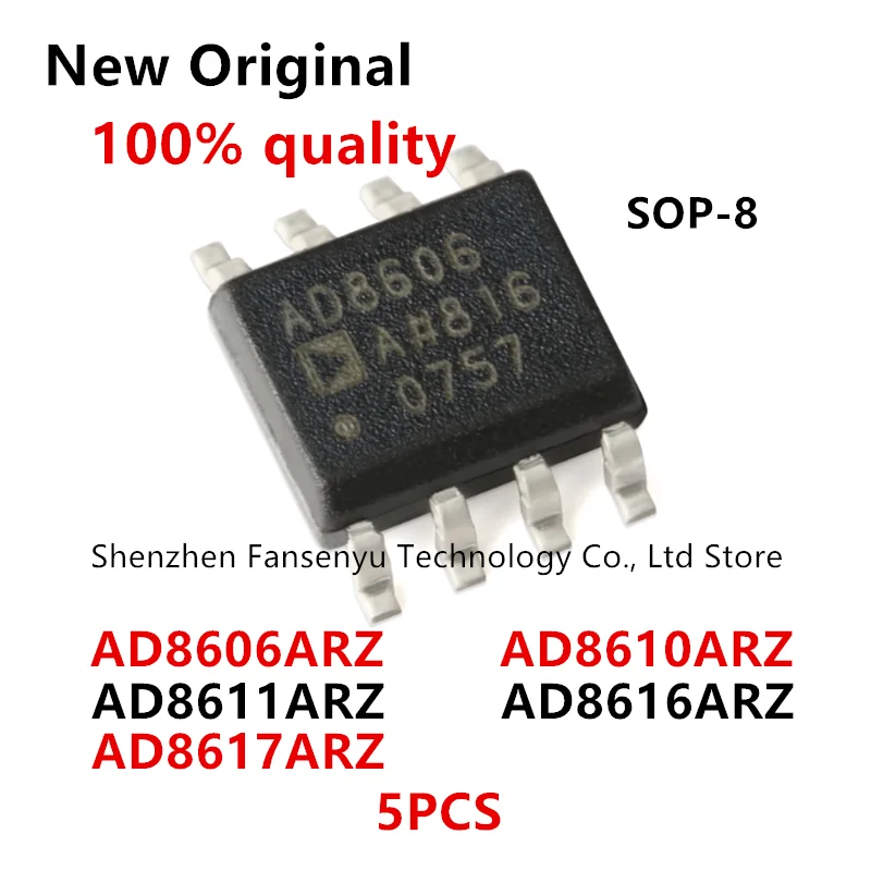 (5piece)100% New AD8606ARZ AD8610ARZ AD8611ARZ AD8616ARZ AD8617ARZ AD8606 AD8610 AD8611 AD8616 AD8617 sop-8 Chipset.