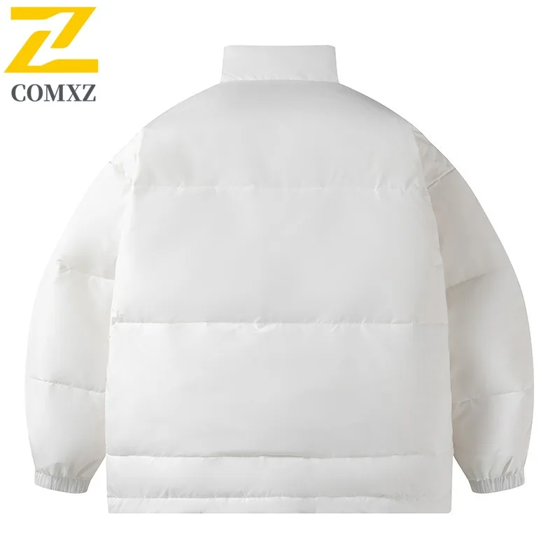 COMXZ Man Down Jacket Luxury Stand Collar Outdoor Adventure Windproof Coat Fashion Hiking Cold Protection Warm Winter Jackets