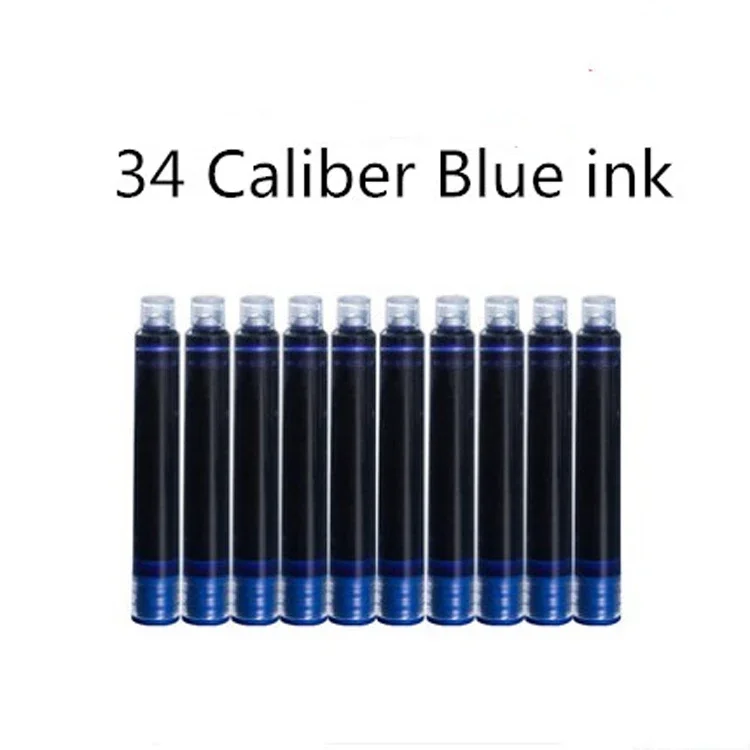 10 unids/set suministros de tinta cartuchos de tinta para pluma estilográfica Hongdian 3,4mm de diámetro tinta azul y negra para pluma estilográfica Yong sheng HongDian