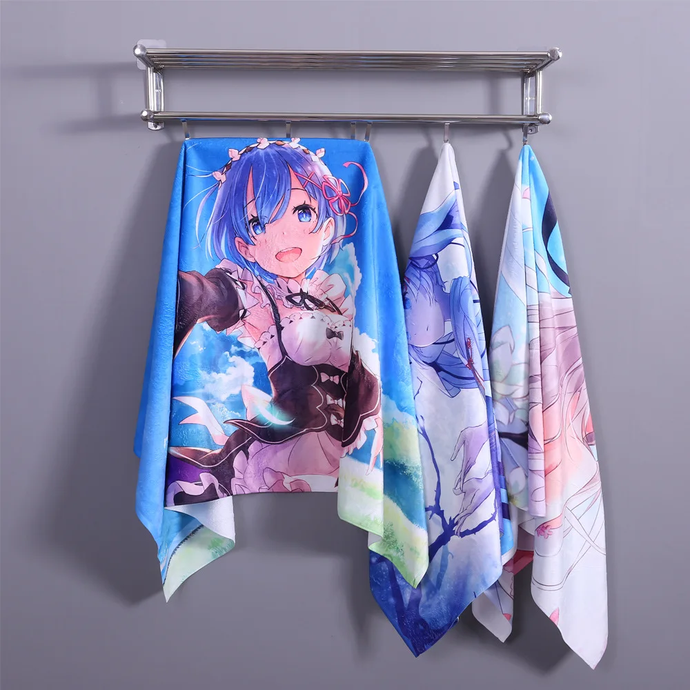 Anime Cartoon Game Beach Towel DIY Custom Swimming Bath Towel for Teens Quick Dry Microfiber Travel Camping Blanket 75x150cm