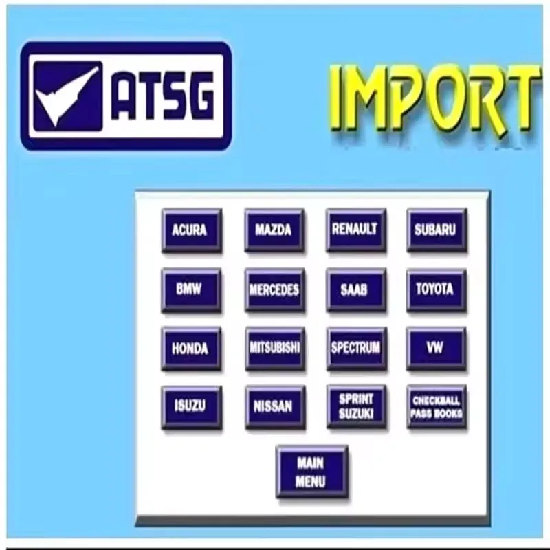 

Software de Reparación Automotriz ATSG 2017, Información de Reparación del Grupo de Servicio de Transmisiones Automáticas ATSG,