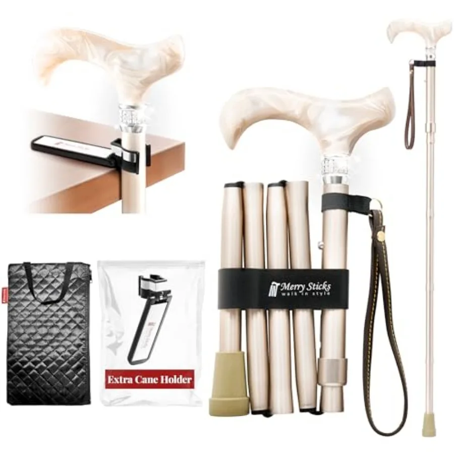 

Combo] Lightweight Foldable Walking Canes for Women and Men, Adjustable and Collapsible Walking Stick for Seniors, Includes A C
