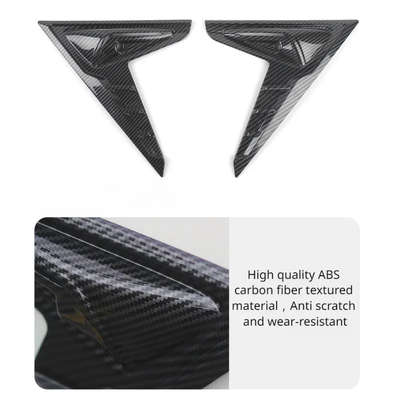 For Tesla Model 3 Y Car Side Camera Cover Thunder Fender Flanks Wing Blade Panel Spoiler Covers Protective Shell Modification