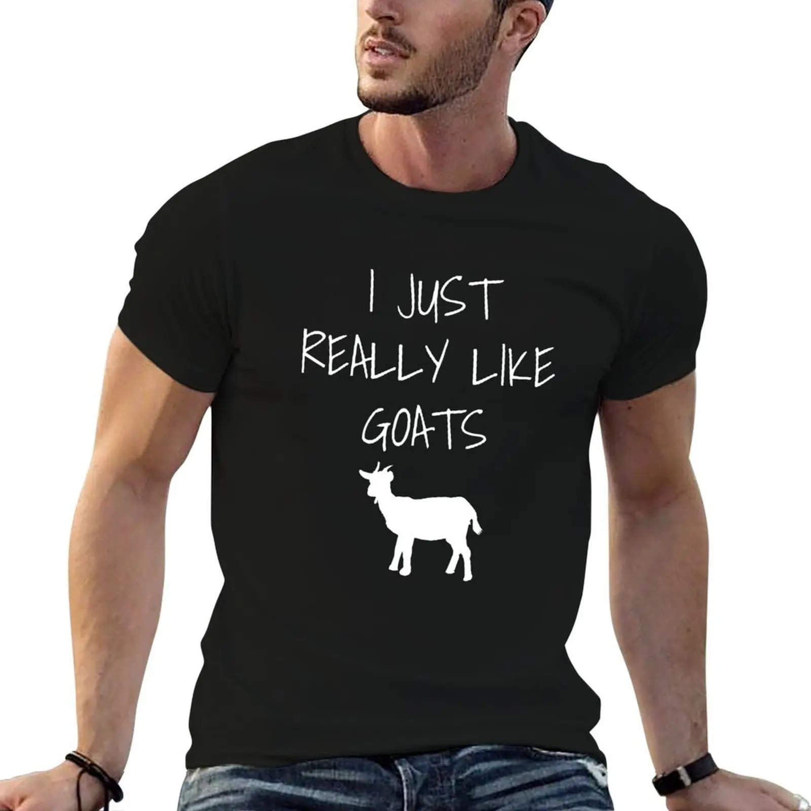 

I Just Really Like Goats - Funny goat gift T-Shirt printed t shirts for man t shirt man luxury T-Shirt