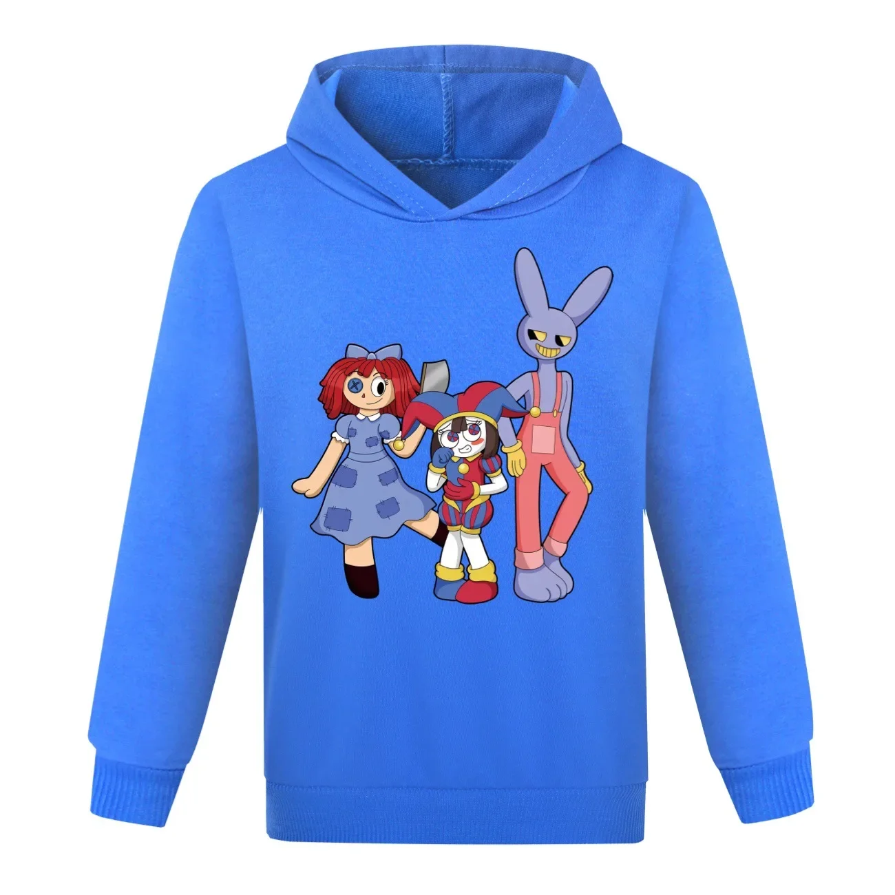 Boys Pullover Coats Cartoon The Amazing Digital Circus Hoodie Kids Pomni Jax Clothes Girls Hooded Sweatshirts Children Outerwear