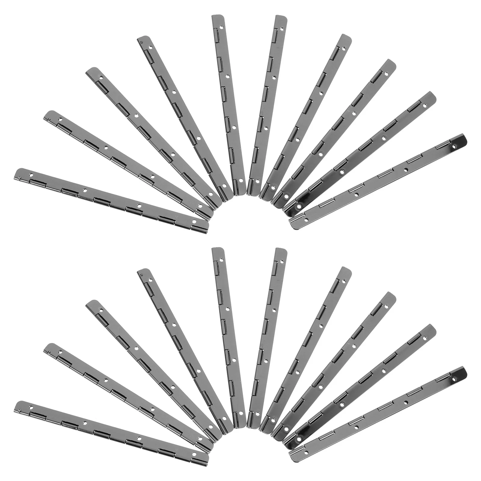 

10Pcs Piano Hinges Heavy Duty Iron Continuous Hinges Smooth Silent Cabinet Doors Furniture Lids Jewelry Box Hardware