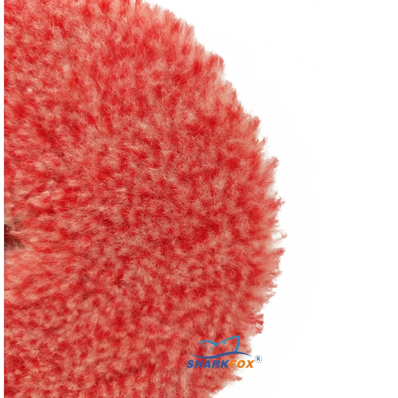 Sharkfox nova almofada de polimento de lã vermelha pintura de carro almofada de polimento para carroceria auto polimento buffer polidor