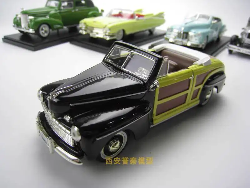 

1/32 New Arrival Special Price Diecast Metal American 1946 Vintage Wood Grain Car Model Furniture Display Collection Toys