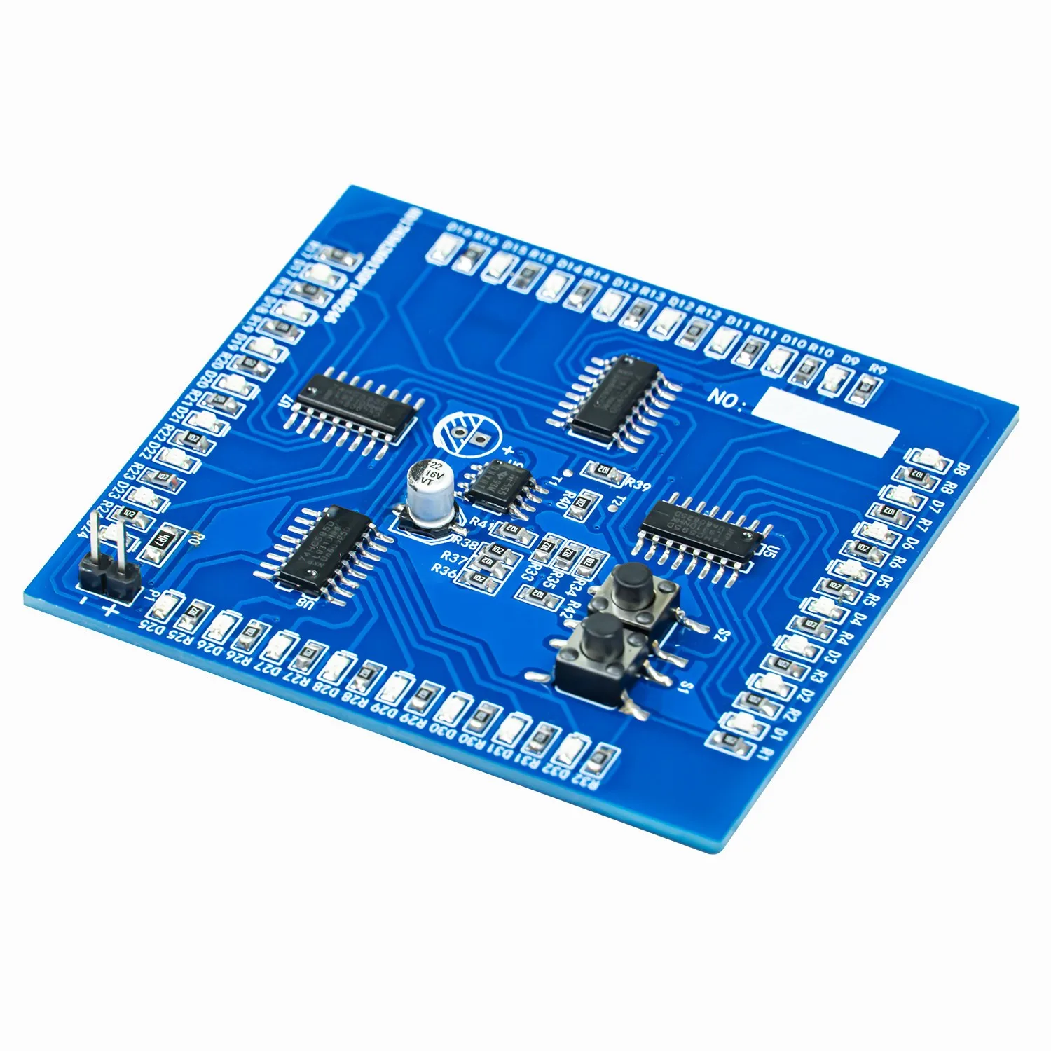 32-bit LED Flowing Light Kit Dual-sided Soldering Skills Training Board for Surface-mount Component Soldering Practice