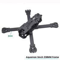 DIY Aquaman 5inch 238MM T6 Quadcoper Frame With 6mm Replacement Arm Mini Drone Carbon Fiber Camera Frame Kit