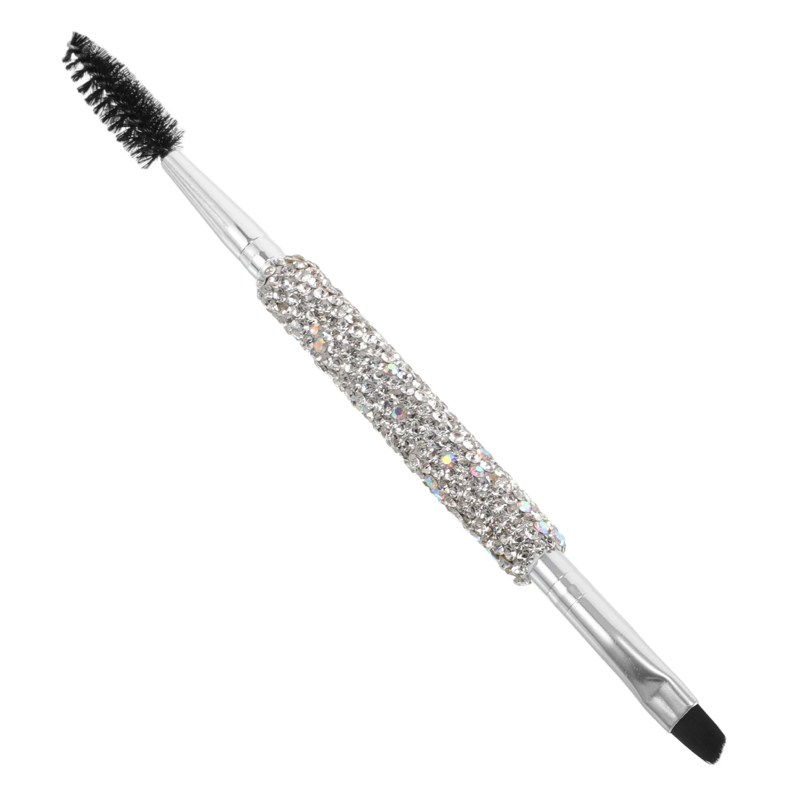 

Dual End Rhinestone Eyebrow Brush Angled Flat Head Eyelash Comb Multi Function Brow Comb Portable Makeup Tool Eye Brow Brush