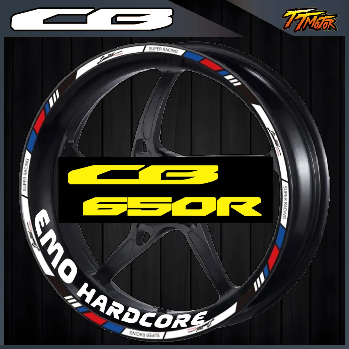 

1 SET For CB650R CB 650R Motorcycles Tire Wheels Hub Accessories Stickers Reflective Rim Inner Tape Bicycle Strips Decals