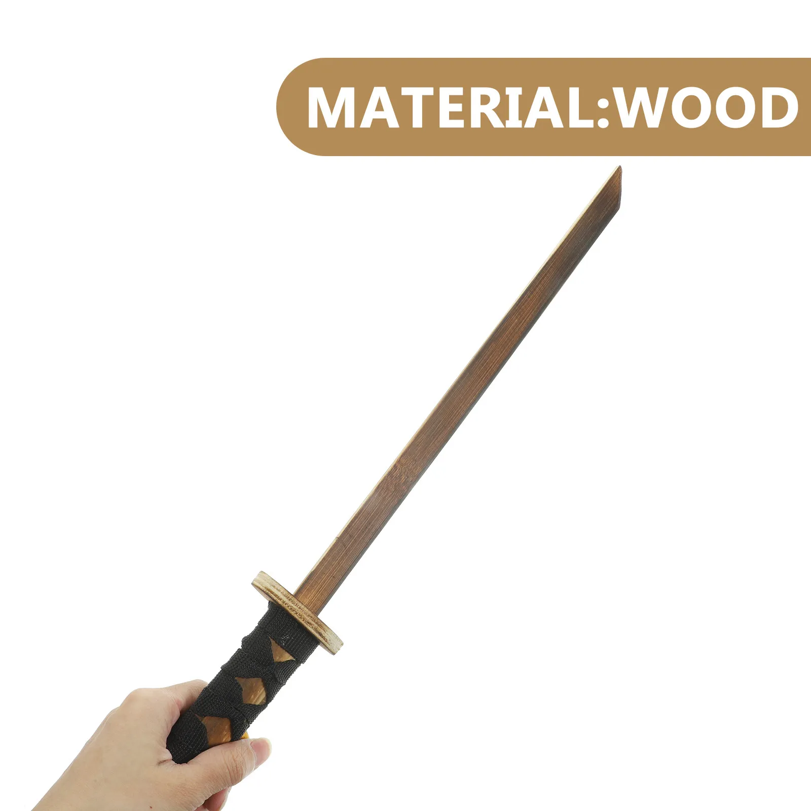 

Japanese Style Wood Sword for Kids Outdoor Play Training Tool Hand-Eye Coordination Development Parent-Child Interaction