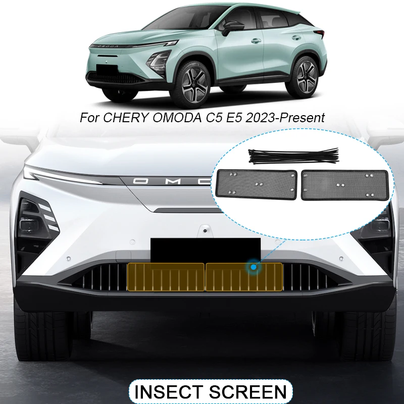 Car Insect-proof Air Inlet Protect Cover For CHERY OMODA C5 E5 2023-Present Airin Insert Vent Racing Grill Filter Net Accessory